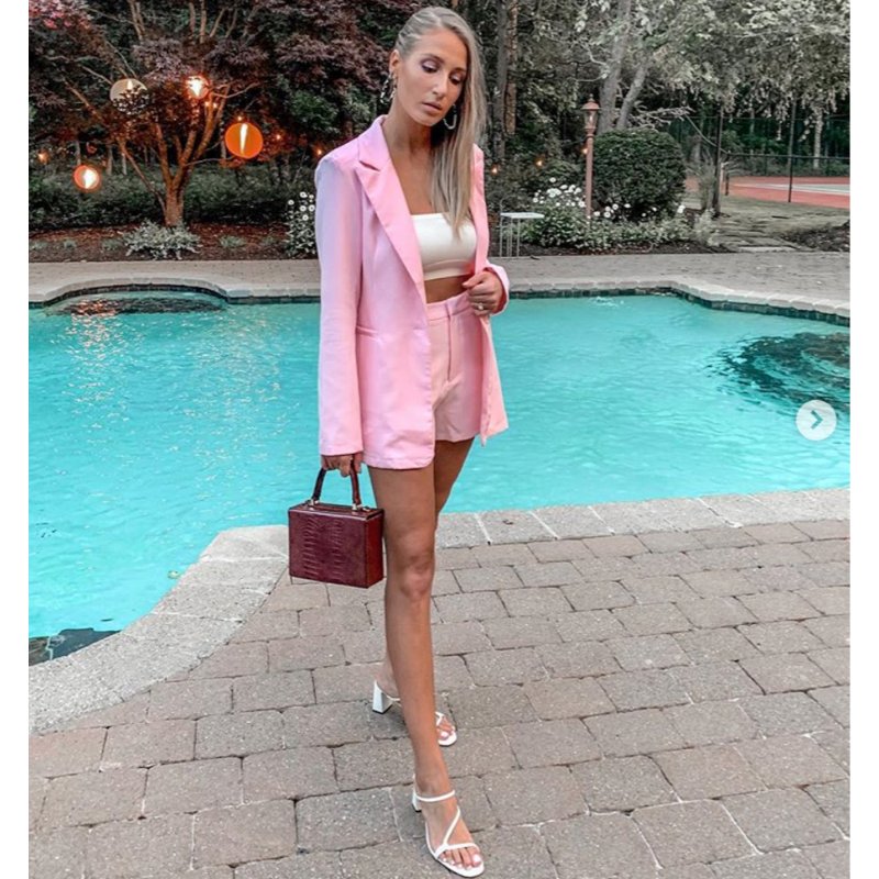 Amanda Batula’s Pink Short Suit