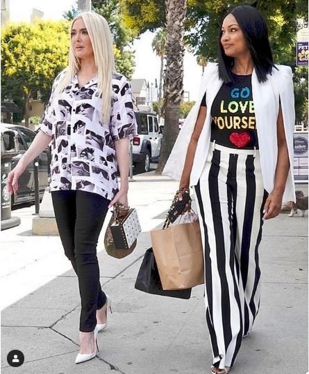 Garcelle Beauvais’ Black and White Striped Pants