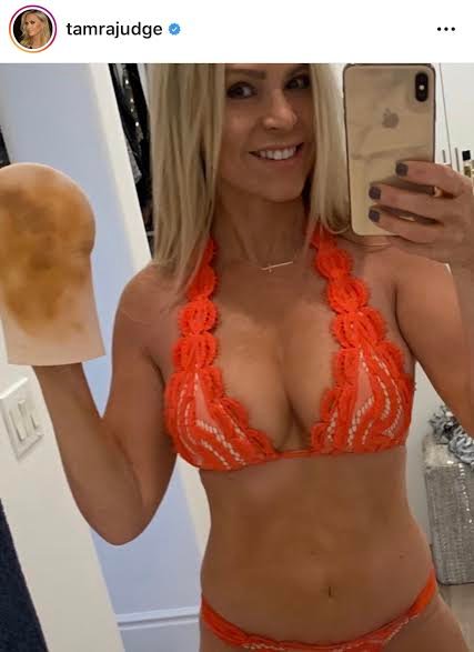Tamra Judge’s Orange Lace Bikini