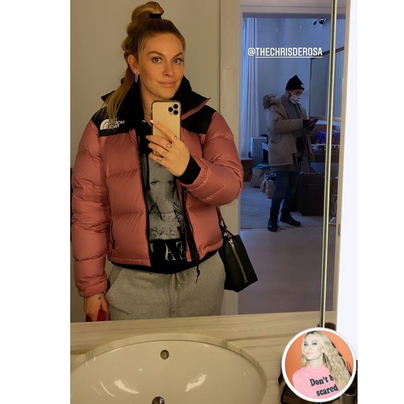 Leah McSweeney’s Pink and Black Puffer Jacket