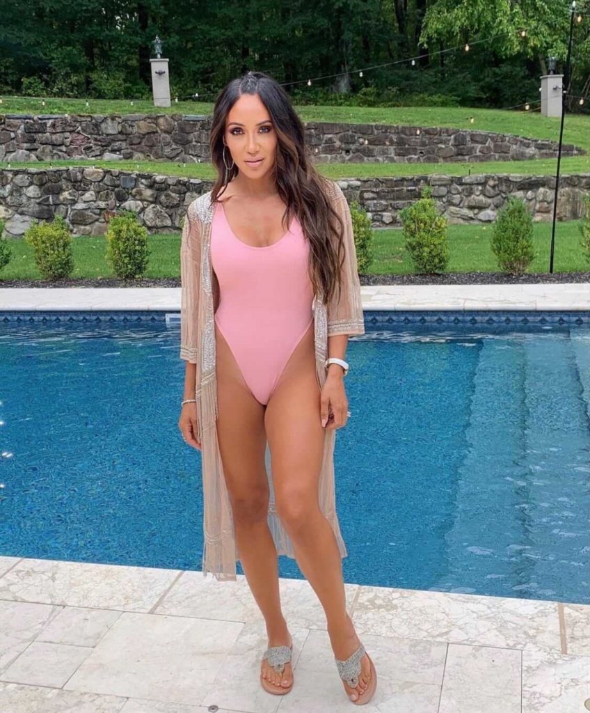 Melissa Gorga’s Pink Bathing Suit