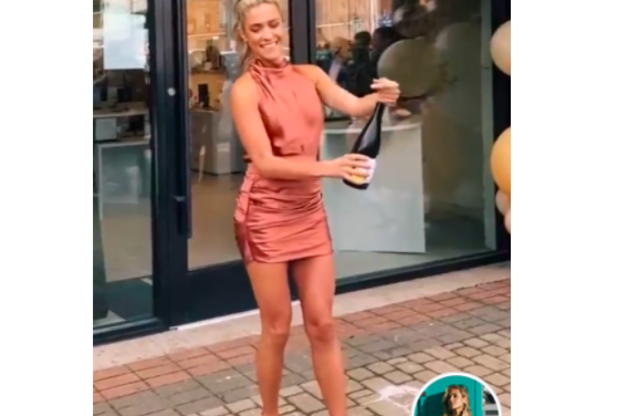 Kristin Cavallari’s Bronze Satin Outfit at the Uncommon James Dallas Opening