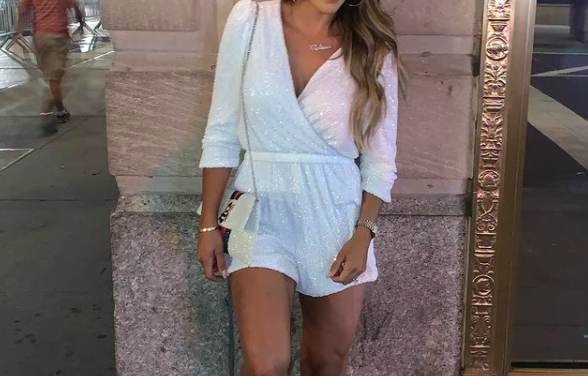 Melissa Gorga’s White Sequin Romper