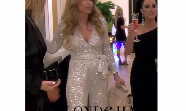 Kenya Moore’s Silver Beaded Jumpsuit