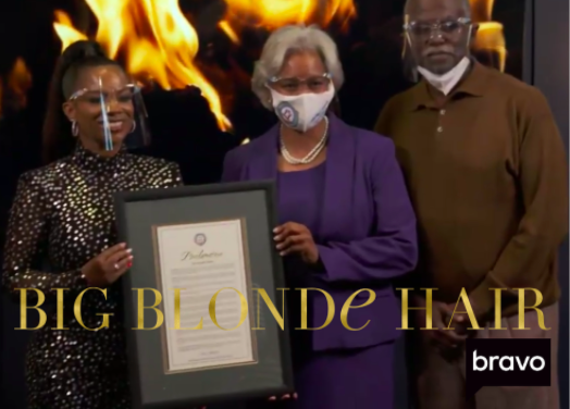 Kandi Burruss’ Metallic Polka Dot Dress