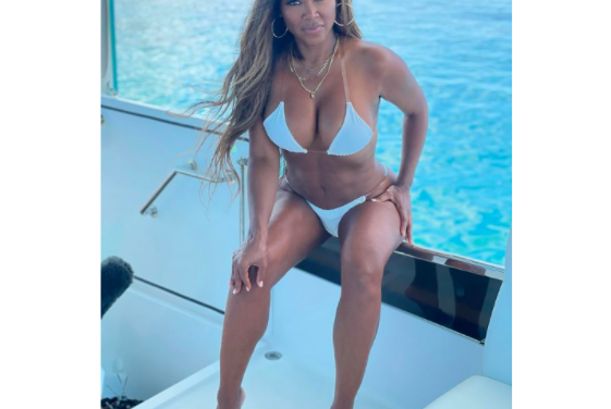 Kenya Moore’s White Bikini