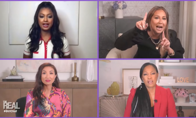 Eboni K. Williams’ Red and White Dress on The Real