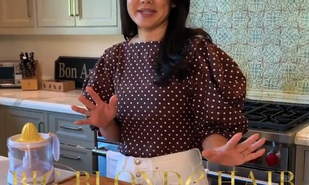 Crystal Kung Minkoff’s Brown Polka Dot Top