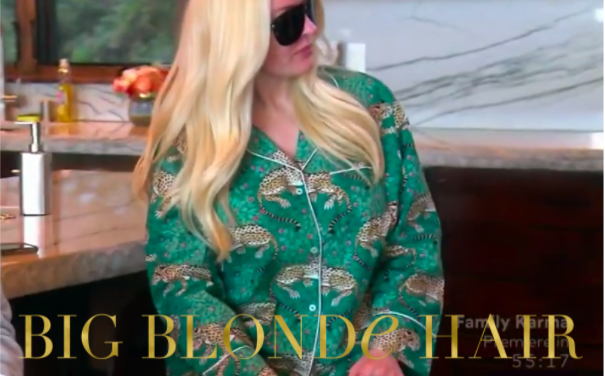 Erika Jayne’s Green Leopard Pajamas