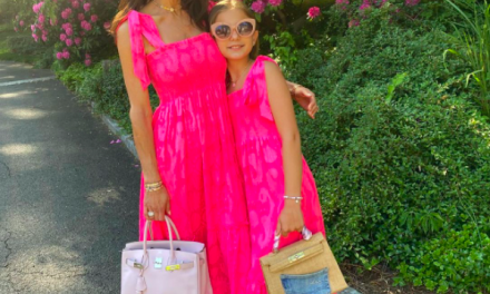 Bethenny Frankel and Bryn Hoppy’s Pink Maxi Dress