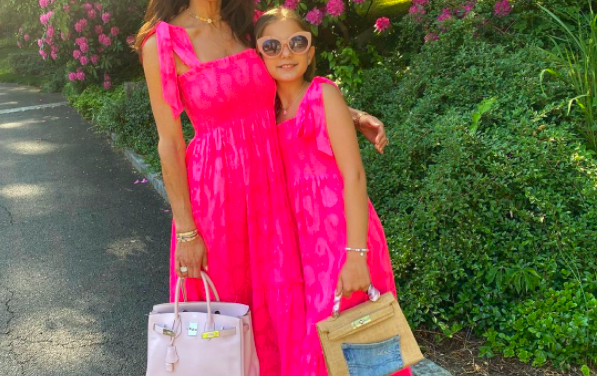 Bethenny Frankel and Bryn Hoppy’s Pink Maxi Dress