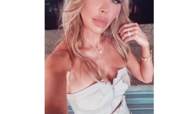 Lisa Hochstein’s Khaki Embroidered Romper