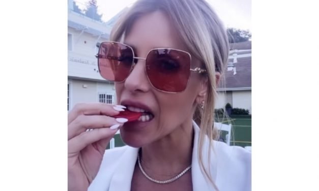 Tracy Tutor’s Pink Square Sunglasses