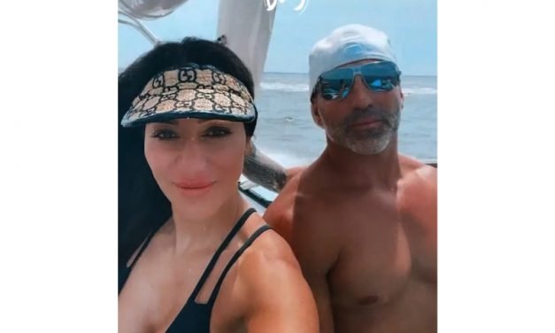 Melissa Gorga’s Black Cutout Swimsuit