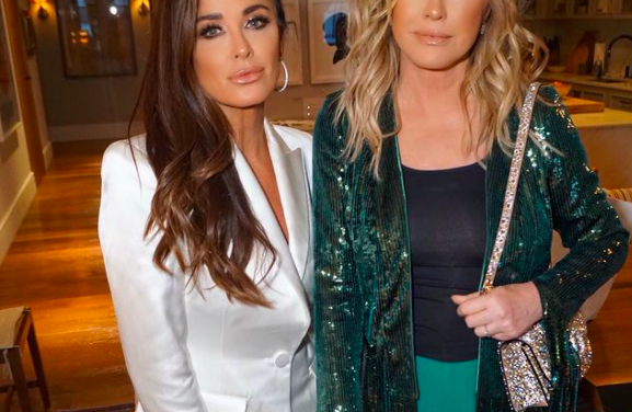 Kyle Richards’ White Satin Blazer