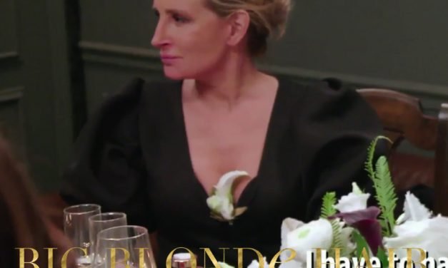 Sonja Morgan’s Black Puff Sleeve Dress