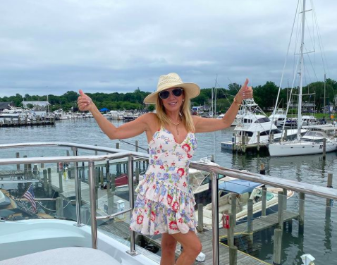 Ramona Singer’s White Floral Ruffle Dress