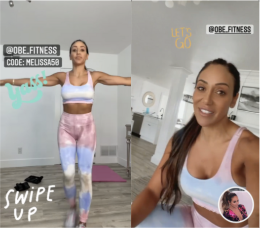 Melissa Gorga’s Tie Dye Workout Outfit