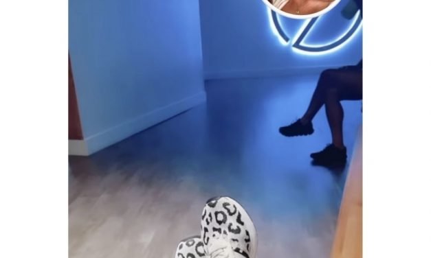 Madison LeCroy’s Black and White Leopard Sneakers