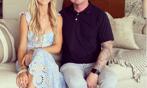 Christina Haack’s Blue Lace Dress