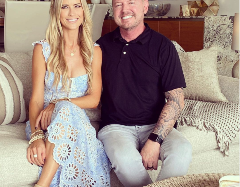 Christina Haack’s Blue Lace Dress