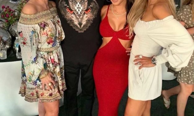 Margaret Josephs’ Floral Off The Shoulder Dress