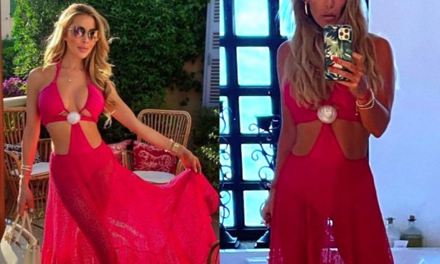 Lisa Hochstein and Tracy Tutor’s Pink Cutout Dress