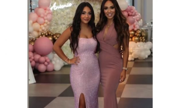 Melissa Gorga’s Mauve Cutout Gown