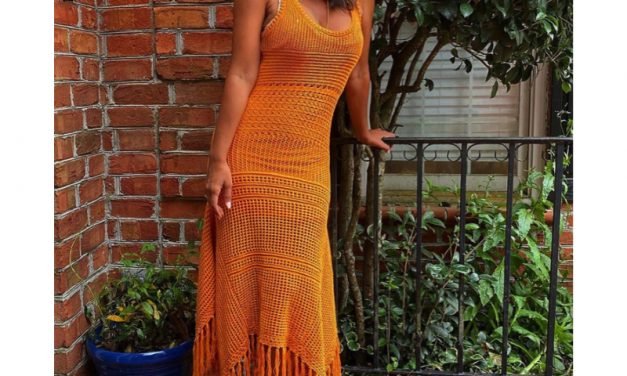 Leva Bonaparte’s Marigold Crochet Dress