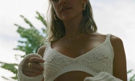 Kristin Cavallari’s White Cable Knit Bralette