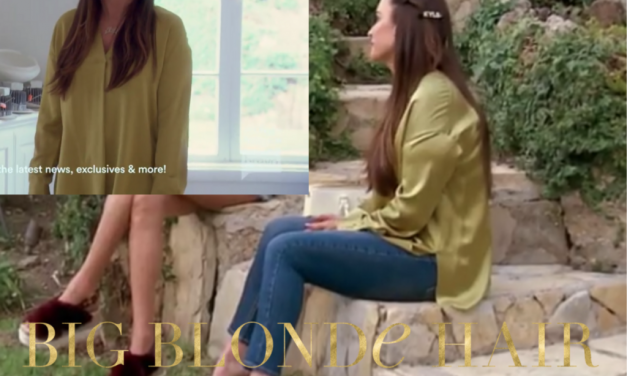 Kyle Richards’ Green Silk Blouse