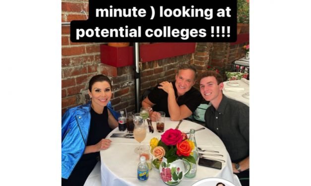 Heather Dubrow’s Blue Metallic Jacket