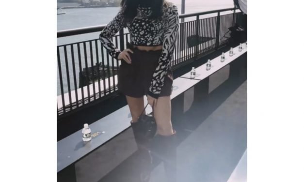 Paige DeSorbo’s Monochrome Animal Print Top