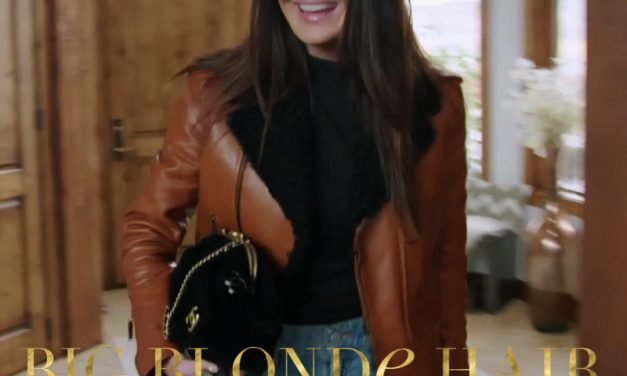 Lisa Barlow’s Tan and Black Leather Jacket