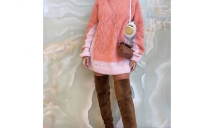Lisa Barlow’s Pink Sweater Dress