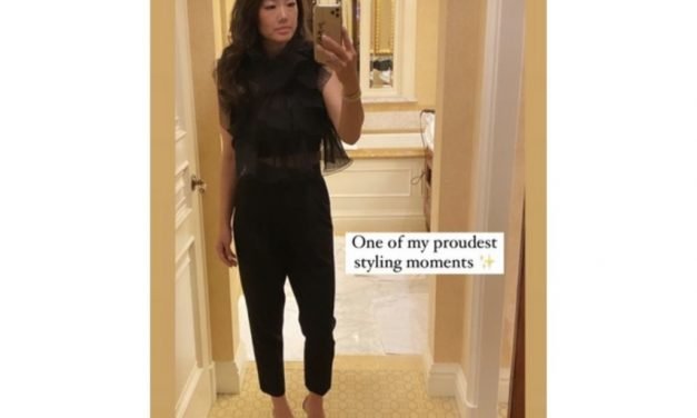 Crystal Kung Minkoff’s Black Ruffle Top