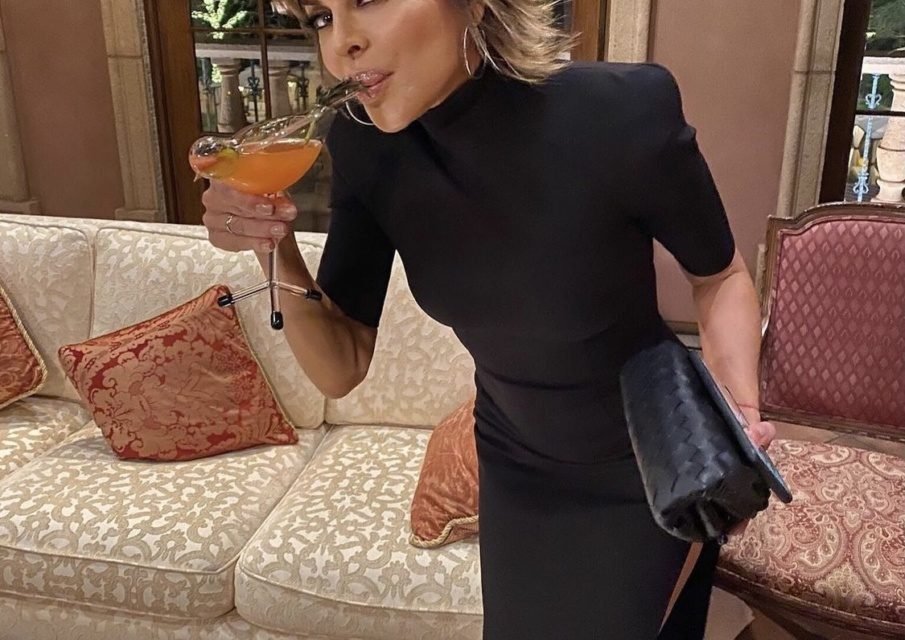 Lisa Rinna’s Black Turtleneck Dress