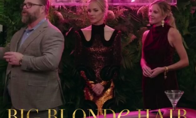 Angie Harrington’s Metallic Sequin Cutout Dress