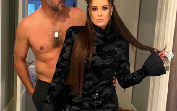 Kyle Richards’ Black Velvet Dress