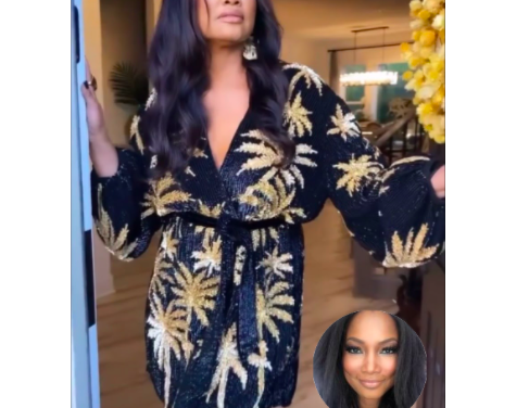 Garcelle Beauvais’ Beaded Palm Tree Dress