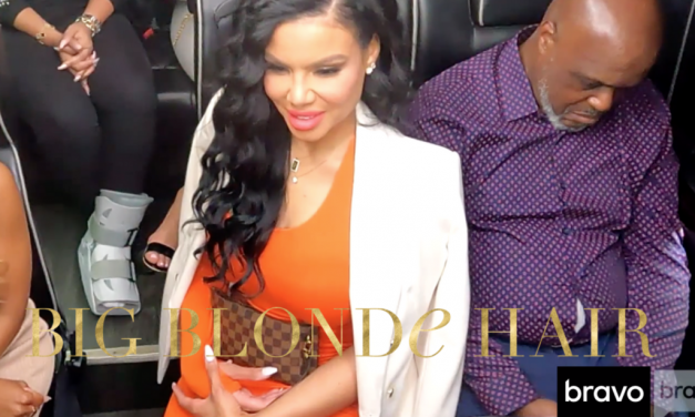 Mia Thornton’s Orange Asymmetric Dress