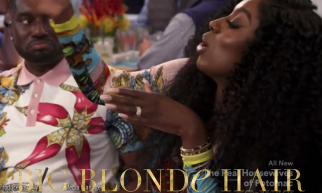 Wendy Osefo’s Blue Printed Bodysuit