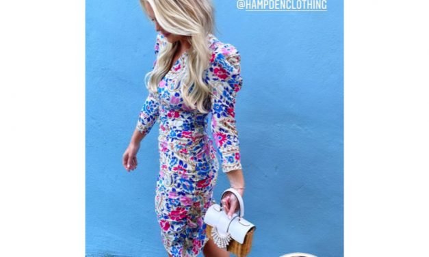 Madison LeCroy’s Floral Ruched Puff Sleeve Dress