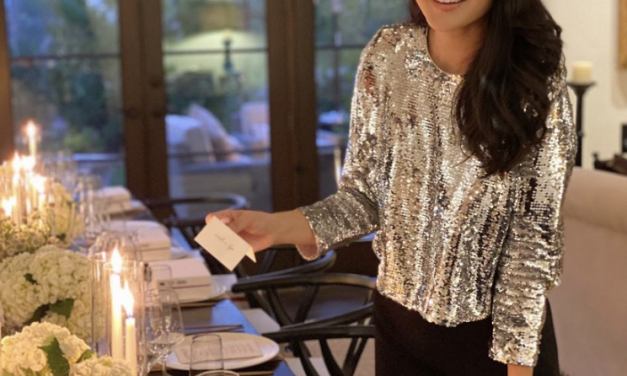 Crystal Kung Minkoff’s Silver Sequin Top