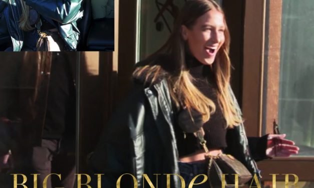 Amanda Batula’s Green Leather Jacket With Black Fur Collar