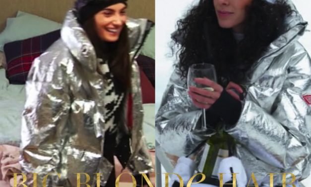 Paige DeSorbo and Gabrielle Kniery’s Silver Metallic Ski Jacket