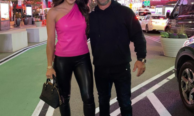 Melissa Gorga’s Pink Leather One Shoulder Top