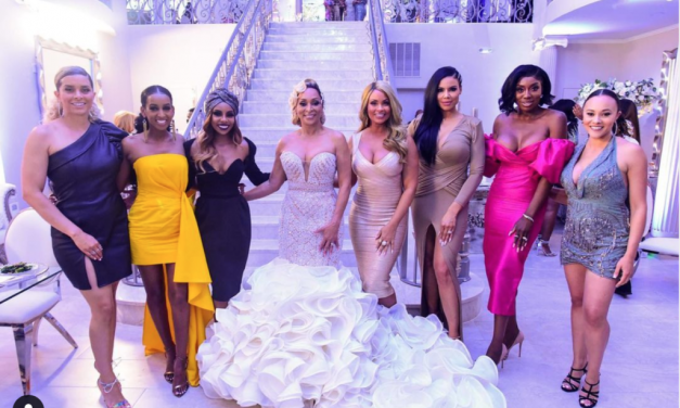 Candiace Dillard’s Black Long Sleeve Bustier Dress