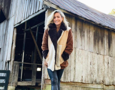 Kristin Cavallari’s Color Block Sherpa Coat
