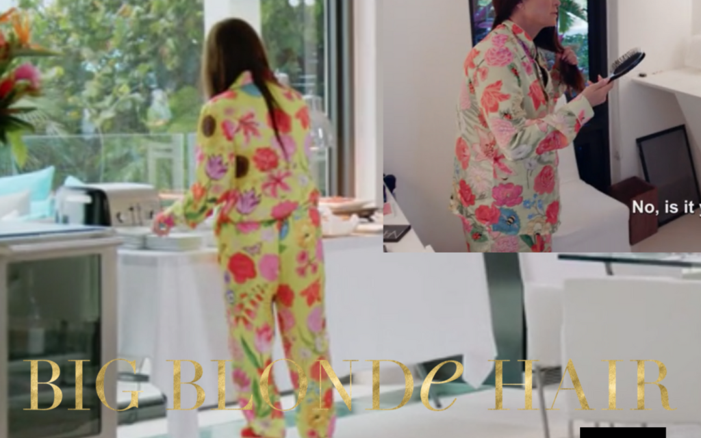 Kyle Richards’ Green Floral Pajamas